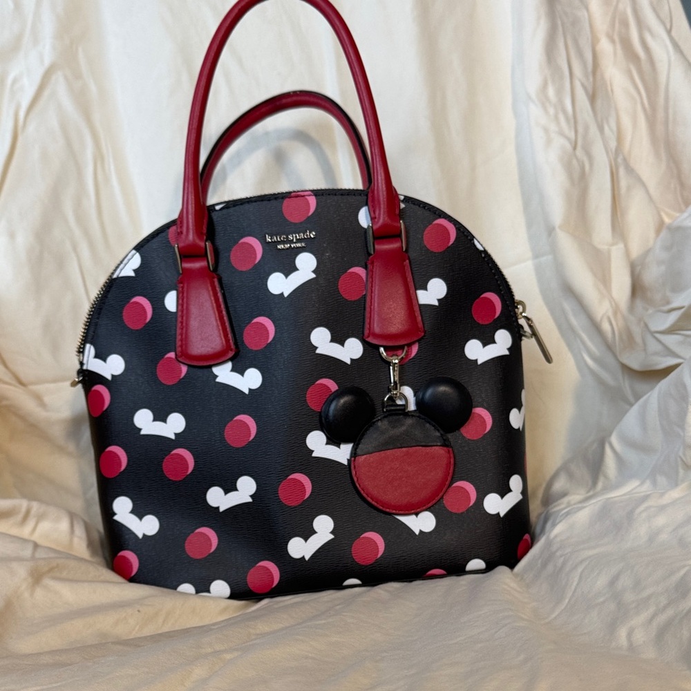 Kate Spade Black and Red Polka Dot Satchel